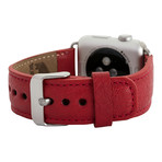 Ostrich Leather Apple Watch Band // Red (38mm)