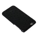 Ostrich Leather Snap-On Case // Black (iPhone 6/6s)