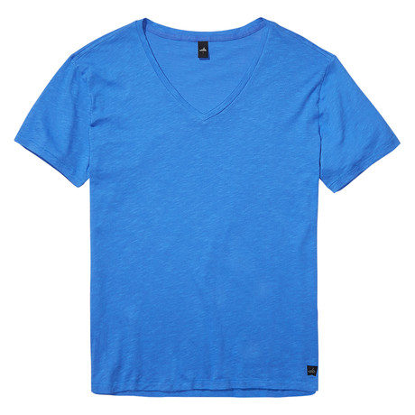 Austin Slub V-Neck Shirt // Bright Blue (S)