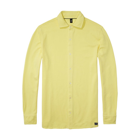 WAHTS // Brooks Pique Shirt // Soft Yellow (L)