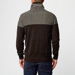Point Zero // Funnel Neck Gauge Sweater // Black (M)