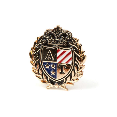 Coat of Arms Lapel Pin // Brushed Brass