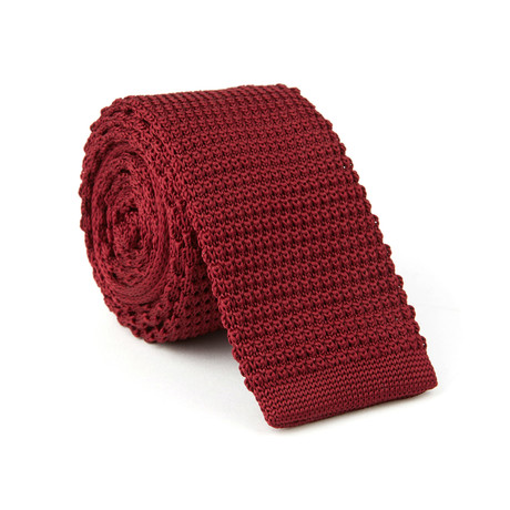 Knit Tie // Burgundy