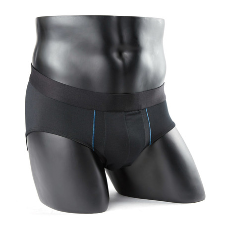 Pro-Wick Brief // Black + Blue (S)