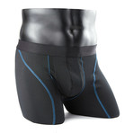 Pro-Wick Boxer Brief // Black + Blue (XL)