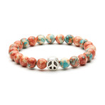 Peace Charm Bracelet // Silver + Multicolor