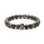 Warrior Charm Bracelet With Brackets // Silver + Anthracite