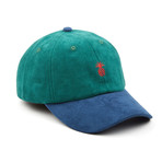 Pineapple Suede Dad Hat // Green + Blue