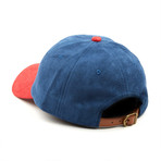 Pineapple Suede Dad Hat // Navy + Red