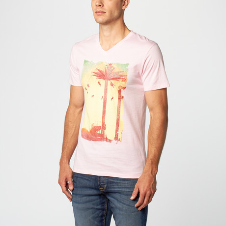 Air Carousel V-Neck T-Shirt // Pink (S)