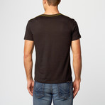 Hand-Drawn Union Jack V-Neck T-Shirt // Black (L)