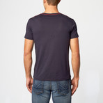 London V-Neck T-Shirt // Navy (L)