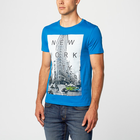 Flat Iron Building T-Shirt // Blue (S)