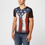 History of the United States V-Neck T-Shirt // Black (S)