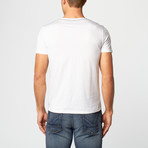 New York + London V-Neck T-Shirt // White (3XL)