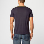 Luck Spades V-Neck T-Shirt // Navy (L)