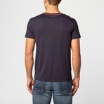 David Pisa V-Neck T-Shirt // Navy (2XL)