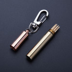 Brass and Copper Key Ring Toothpick Case