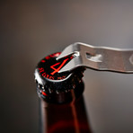 Anniversary Edition Bottle Opener // Stout Leather + Brass (Foil Embossed)