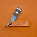 Snake Bite Keychain Bottle Opener (Barley Leather)