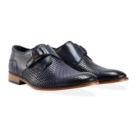 Helmshore Monk Strap Brogue // Navy (UK: 6)
