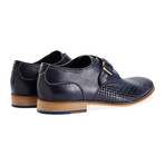 Helmshore Monk Strap Brogue // Navy (UK: 8)