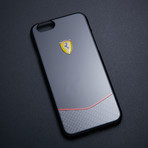 Scuderia Ferrari Hard Case // Black Carbon Fiber Base (iPhone 6/6S)