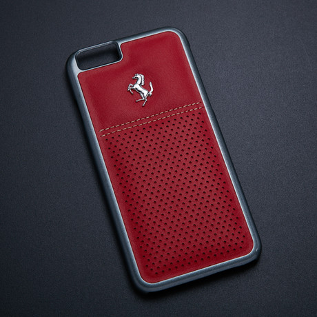 Ferrari Hard Case // Red Leather (iPhone 6/6S)