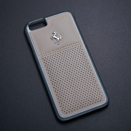 Ferrari Hard Case // Grey Leather (iPhone 6/6S)