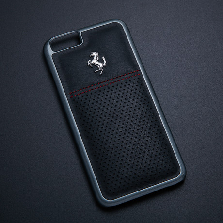 Ferrari Hard Case // Black Leather (iPhone 6/6S)