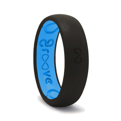 Groove Thin Silicone Ring // Midnight Black (Size 4)
