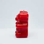 Gummy Bear Skeleton Candle // Red