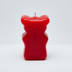 Gummy Bear Skeleton Candle // Red