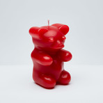 Gummy Bear Skeleton Candle // Red