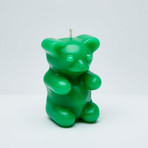 Gummy Bear Skeleton Candle // Green