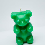 Gummy Bear Skeleton Candle // Green