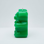 Gummy Bear Skeleton Candle // Green