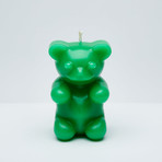 Gummy Bear Skeleton Candle // Green