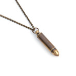 Bullet Necklace // Brass (18"L)