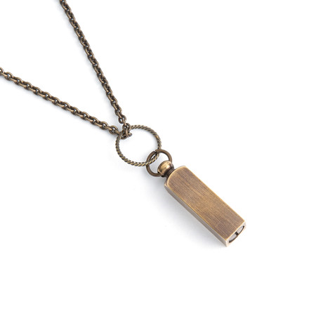 Secret Message Necklace // Brass (18"L)