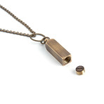 Secret Message Necklace // Brass (18"L)