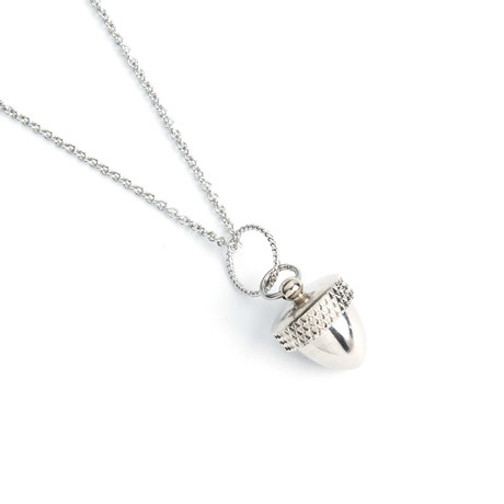 Acorn Necklace // Stainless Steel (18"L)