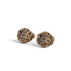 Steampunk Cufflinks (Silver Plated White Bronze)