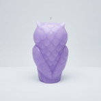 Angry Owl Skeleton Candle // Purple