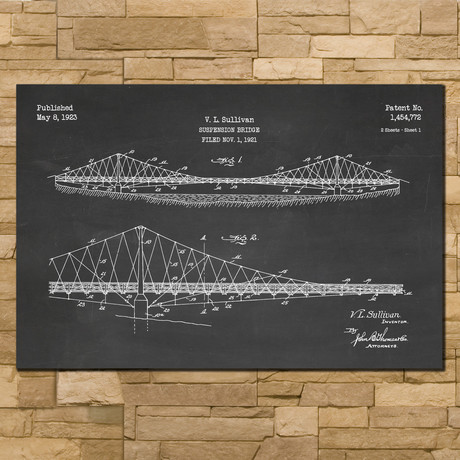 Suspension Bridge (12"W x 18"H)