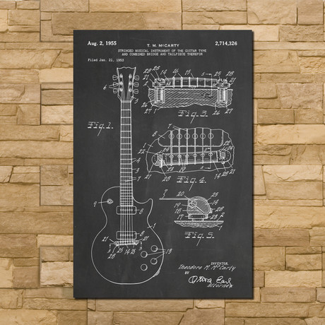Gibson Les Paul Guitar (12"W x 18"H)