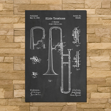 Slide Trombone (12"W x 18"H)