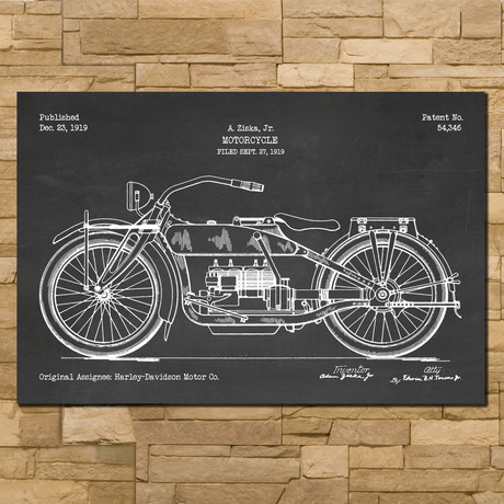 Harley-Davidson Motorcycle (12"W x 18"H)