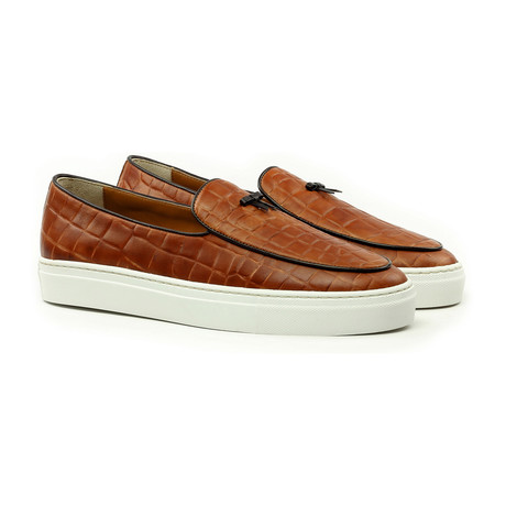 Mr. John's Shoes // Belgian Slip-On Sneaker // Cognac (US: 6)