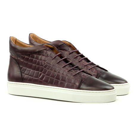 High-Top Sneaker // Brown Croco (US: 6)